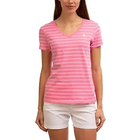 U.S. Polo Assn Women's Stripe V-Neck Tee