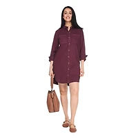 Iyla Women's Garment Washed Denim Shirt Dress