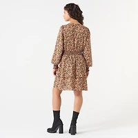 DEVOTED V-NECK TIERED MINI DRESS