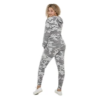 Paisley Sky Maternity Puff Sleeve Kangaroo Pocket Hoodie