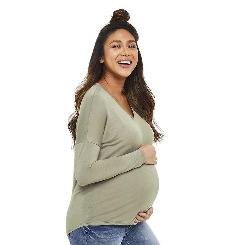 Paisley Sky Maternity Dolman Sleeve Top