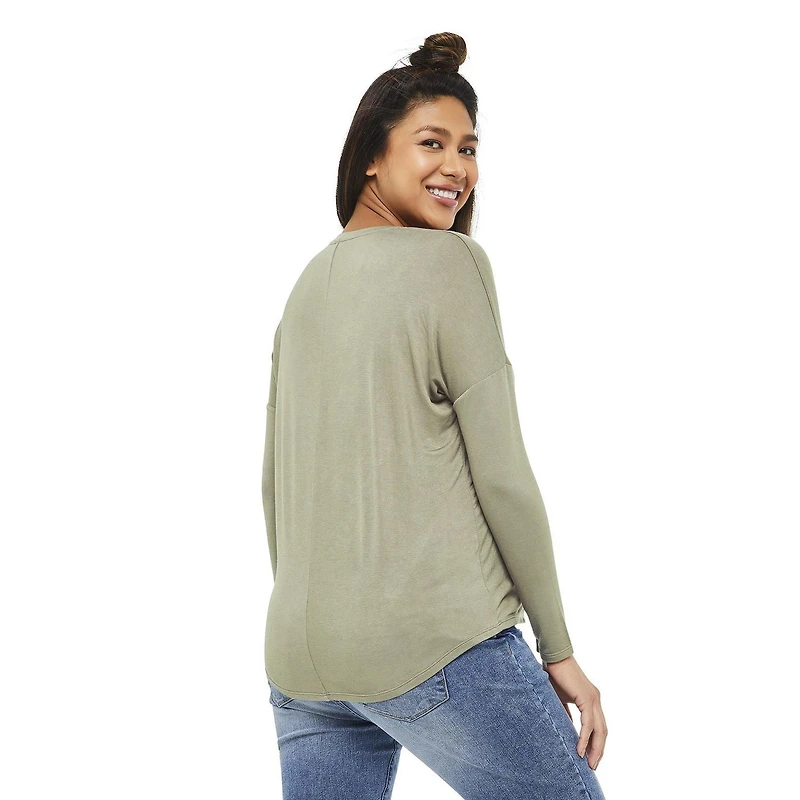 Paisley Sky Maternity Dolman Sleeve Top