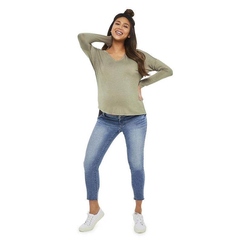 Paisley Sky Maternity Dolman Sleeve Top