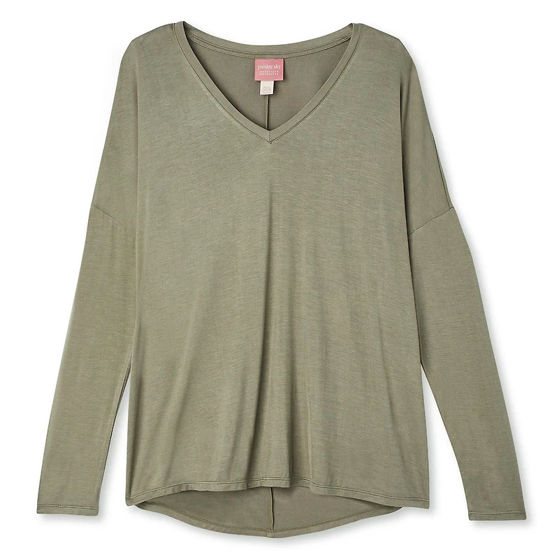 Paisley Sky Maternity Dolman Sleeve Top