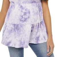 T-shirt nuisette avec encolure en V double Paisley Sky Maternité