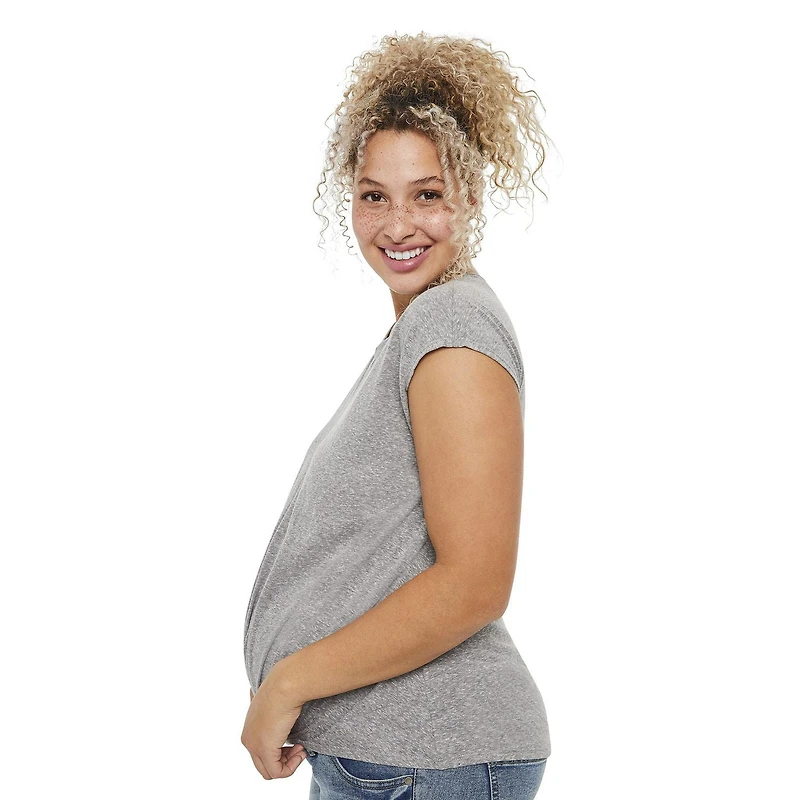 Paisley Sky Maternity Printed Twist Hem Tee