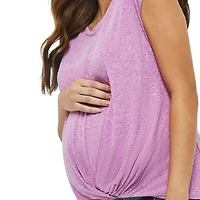 T-shirt imprimé avec ourlet torsadé Paisley Sky Maternité