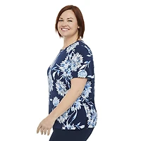 T-shirt à manches courtes avec ornements Penmans Plus pour femmes