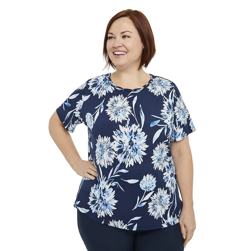 T-shirt à manches courtes avec ornements Penmans Plus pour femmes