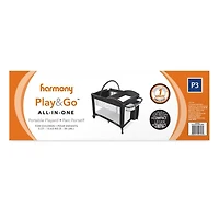 Harmony 0801006NTL Parc Play & Go All-in-One, Noir Changeur & organisateur deluxe