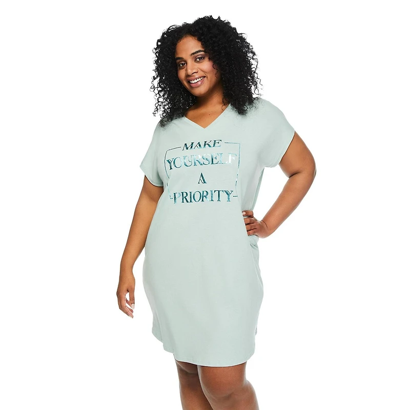 George Plus Women's V-Neckline Night Shirt