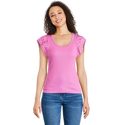 George Women's Flutter Sleeve Tee