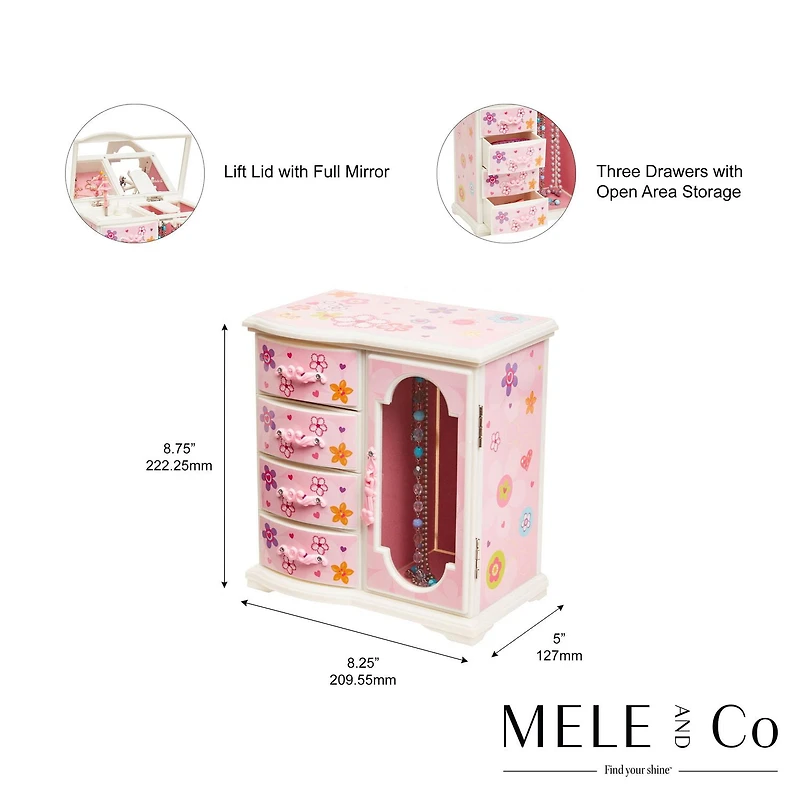 Mele and Co Kelly Girls Boîte à bijoux ballerine musicale