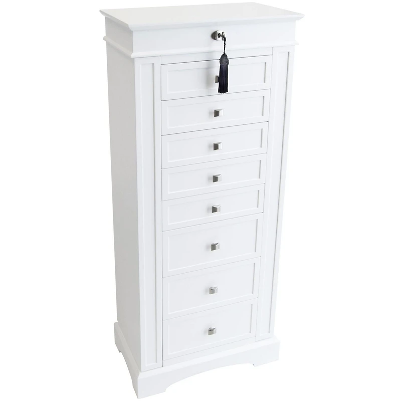 Mele and Co Olympia Jewelry Armoire in Whie