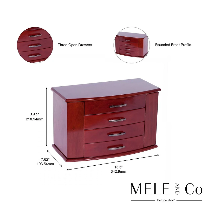 Mele and Co Sutton Wooden Jewelry Box