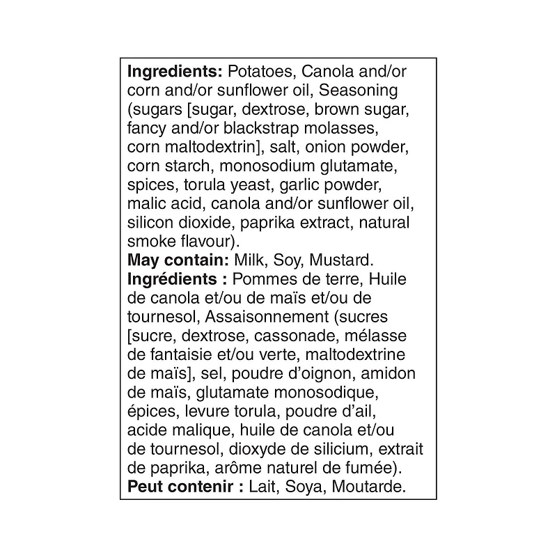 Great Value Barbecue Flavoured Potato Chips, 56 g