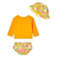 George Baby Girls' Rash Guard 3-Piece Set