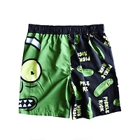 Mens Rick and Morty Pickle Swim Trunks