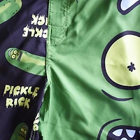 Mens Rick and Morty Pickle Swim Trunks