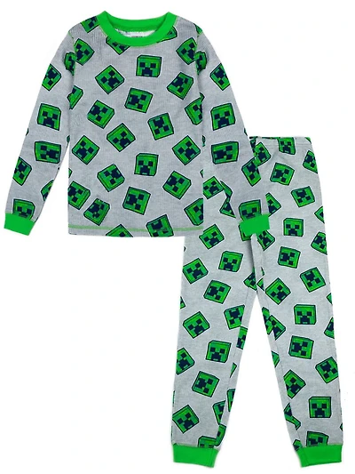Ensemble de sous-vêtements thermiques deux pièces pour garçon de Minecraft