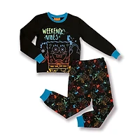 Sponge Bob Boy's 2-Piece Long Sleeve Pajama Set