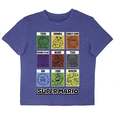 Super Mario Boy's Toddler Short Sleeve T-Shirt