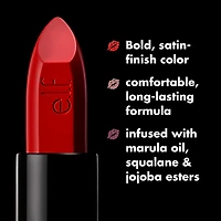 e.l.f. Cosmetics O Face Satin Lipstick, Richly Pigmented, 3.8 g
