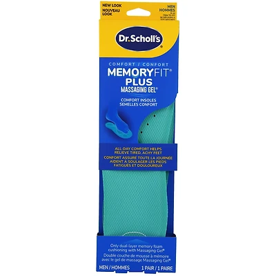 Dr. Scholl's® Memory Fit® Plus Massaging Gel® Comfort Insoles, Mens Size 8-14, 1 pair