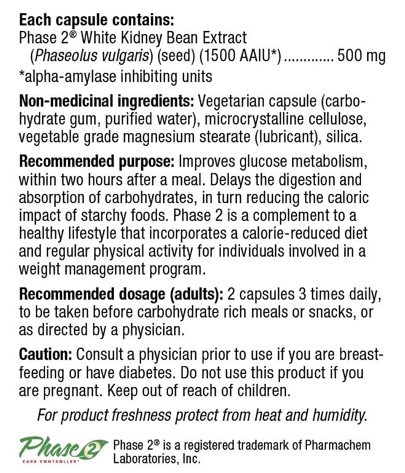 MetaSlim Phase 2, Neutralisateur de glucides, 500 mg