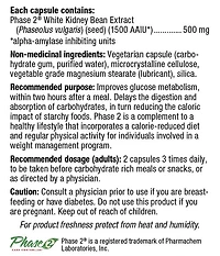 MetaSlim Phase 2, Neutralisateur de glucides, 500 mg