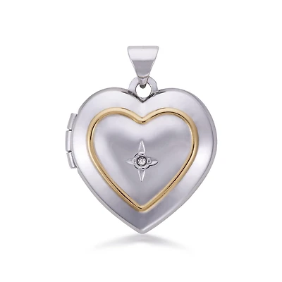 Quintessential Sterling Silver Heart Engraved Locket Necklace