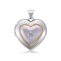 Quintessential Sterling Silver Heart Engraved Locket Necklace
