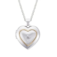 Quintessential Sterling Silver Heart Engraved Locket Necklace