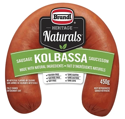 Heritage Naturals Kolbassa Sausage, Brandt Kolbassa with Natural Ingredients