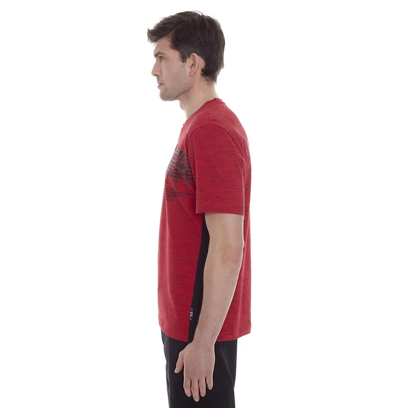 Tee-shirt Henley manches courtes Dark Black