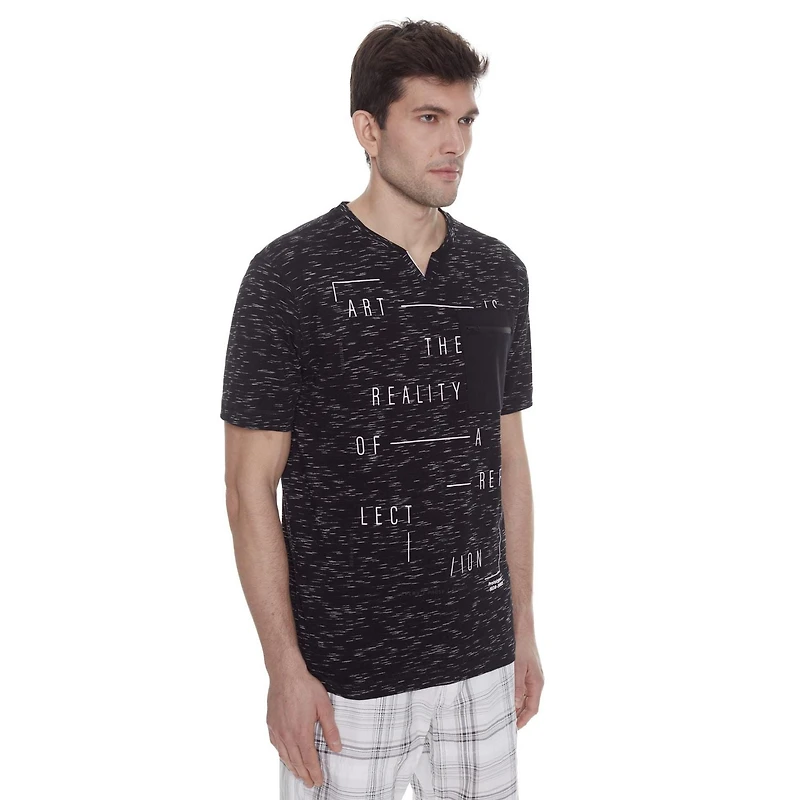 Dark Black Men's Short-Sleeve T-Shirt