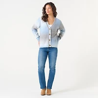 DV V-NECK SPACE-DYE CARDIGAN