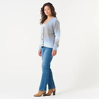 DV V-NECK SPACE-DYE CARDIGAN