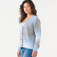 DV V-NECK SPACE-DYE CARDIGAN