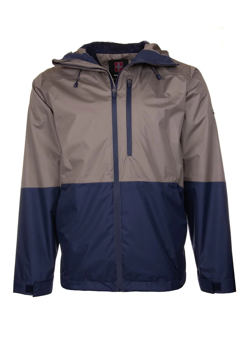 Manteau de pluie hydrofuge avec capuchon Swiss Tech pour hommes