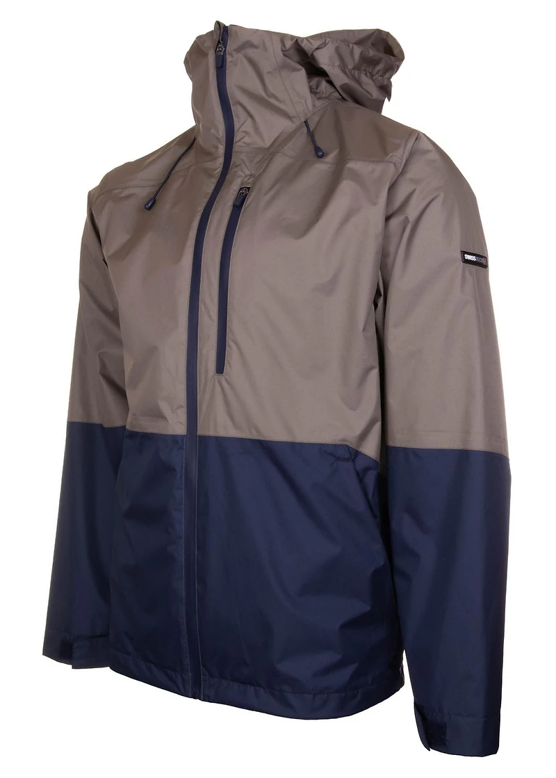 Manteau de pluie hydrofuge avec capuchon Swiss Tech pour hommes