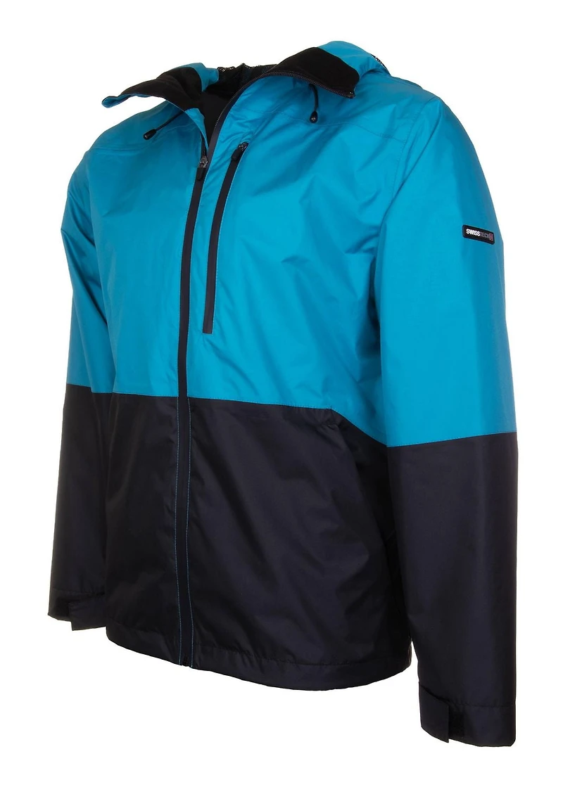 Manteau de pluie hydrofuge avec capuchon Swiss Tech pour hommes