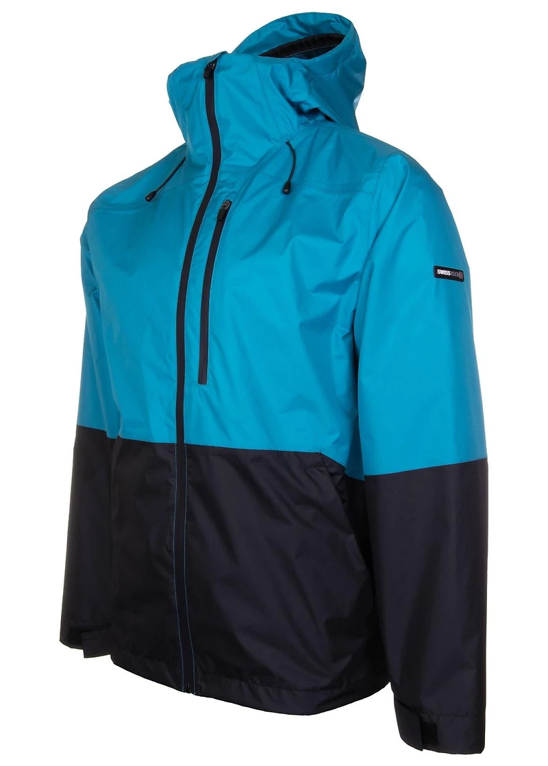 Manteau de pluie hydrofuge avec capuchon Swiss Tech pour hommes