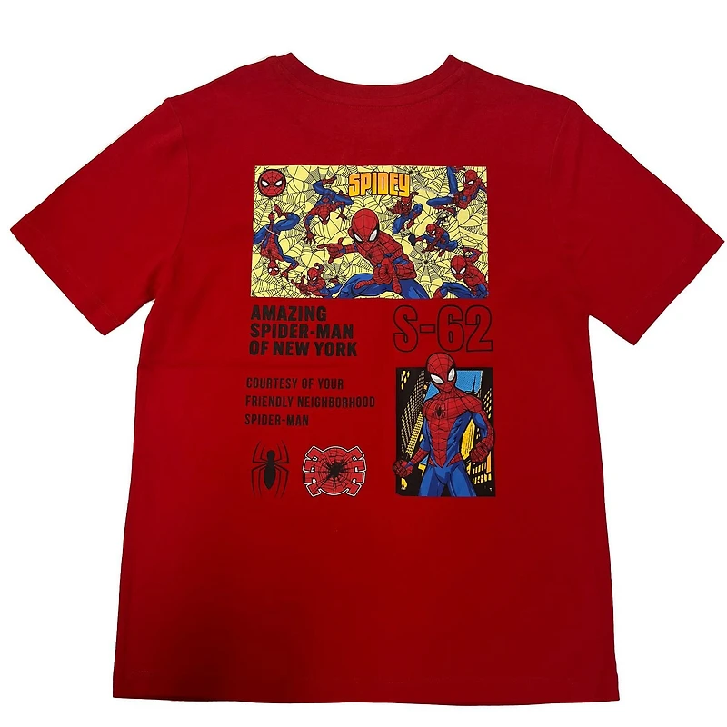 Marvel Boys Crawling Man Short Sleeve Crew