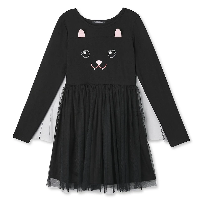 George Girls' Long Sleeve Bat Dress