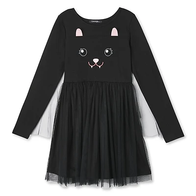 George Girls' Long Sleeve Bat Dress