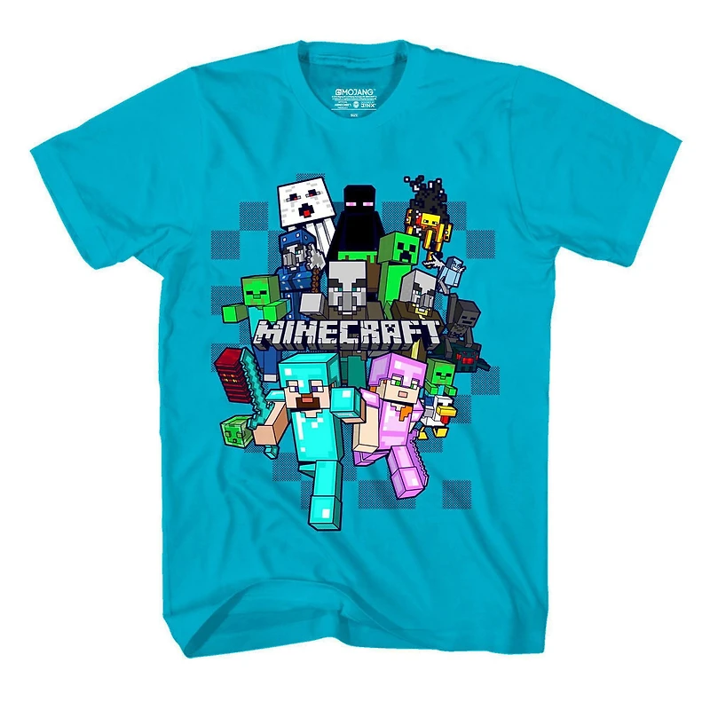 Boys Minecraft Crafty Cluster T-Shirt