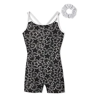 Justice Girls' Two Piece Printed Biketard Set