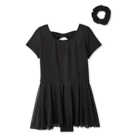 Justice Girls' Two Piece Mesh Skirt Leotard Set