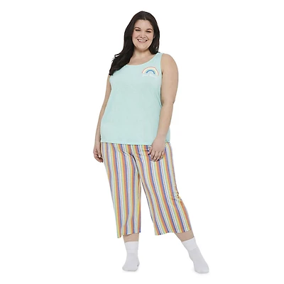 George Plus Women's Tank and Capri 2-Piece Sleep Set